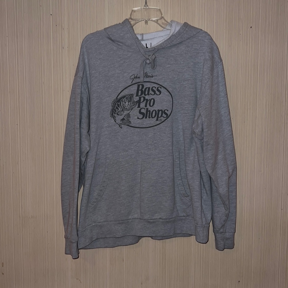 Large Grey Bass Pro hoodie